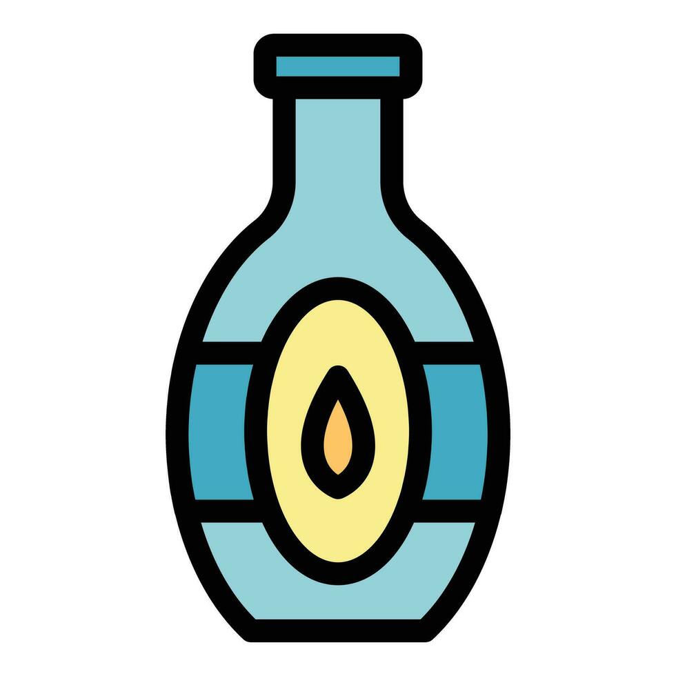 petróleo botella icono vector plano