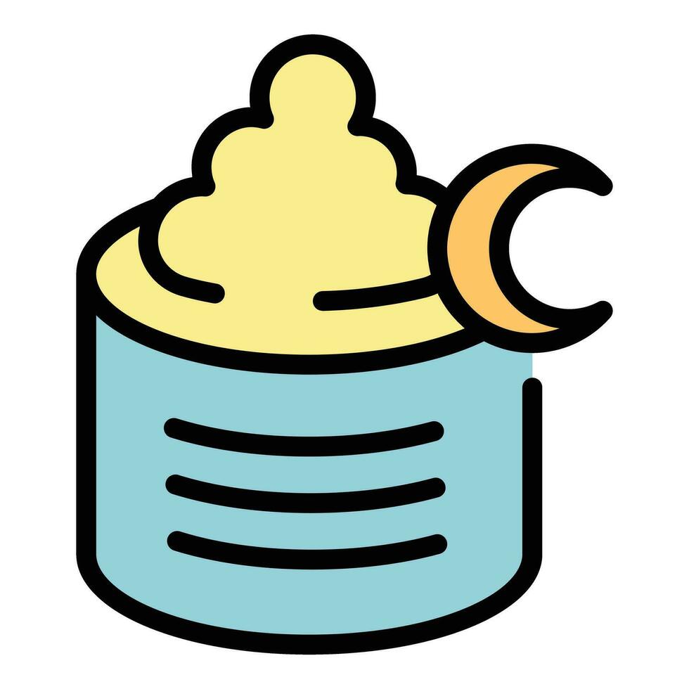 Cream jar icon vector flat