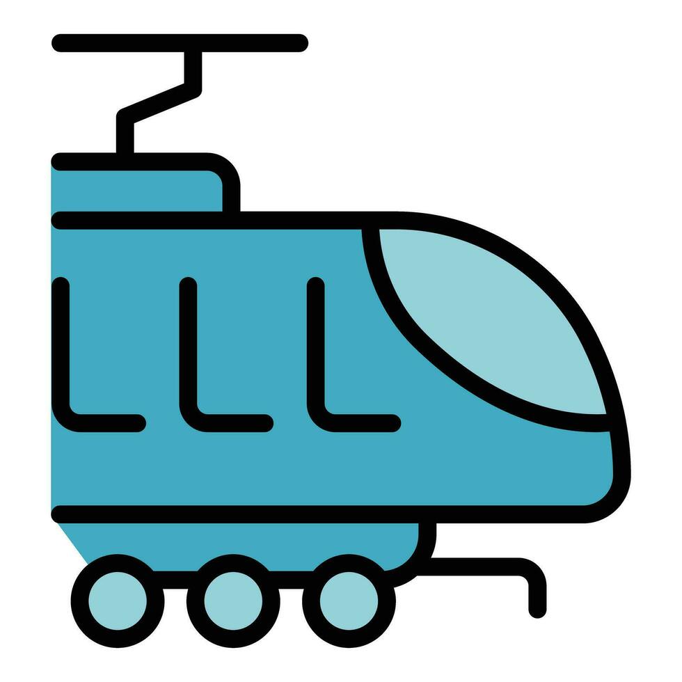 Speed train icon vector flat