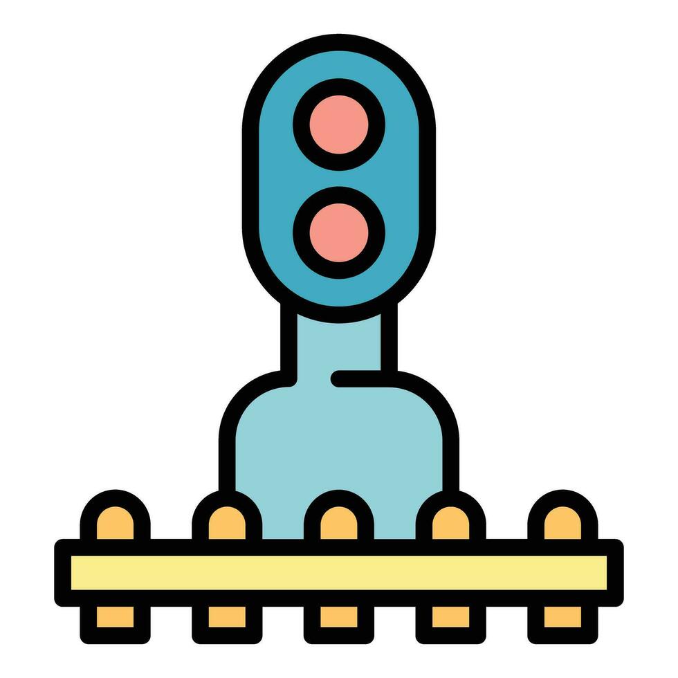 Security railroad icon vector flat