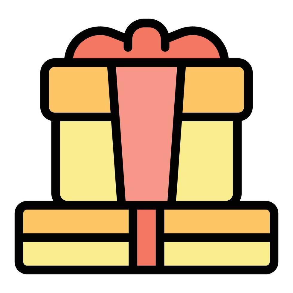 caja de regalo icono vector plano