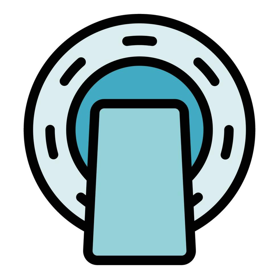 Cancer mri icon vector flat