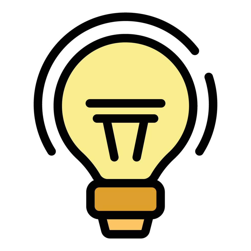 Bulb idea icon vector flat