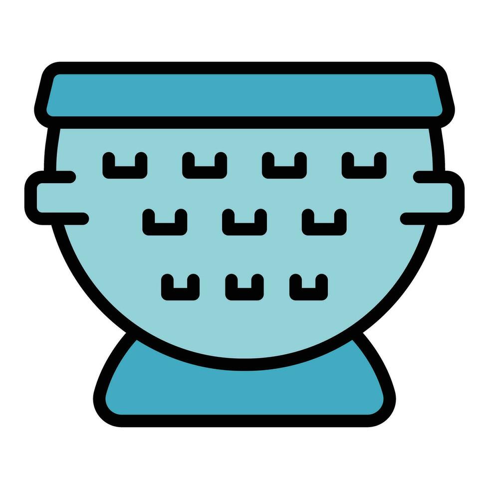 Ceramic sieve icon vector flat