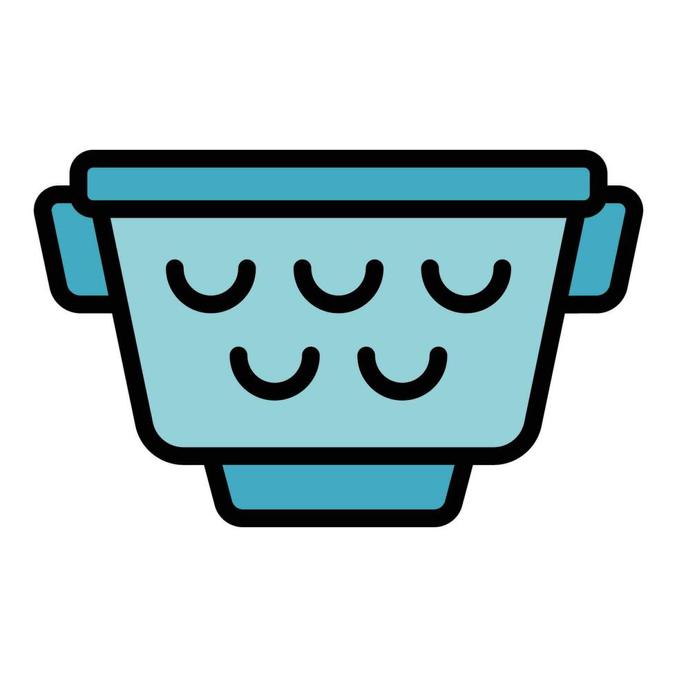 New colander icon vector flat