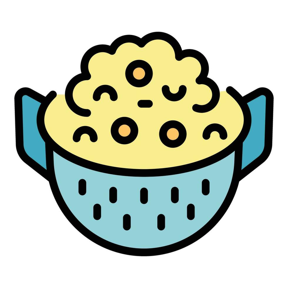 Food colander icon vector flat