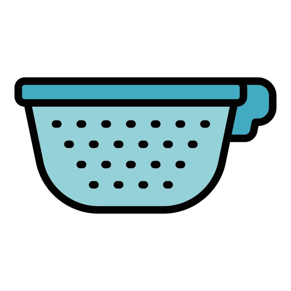 Drain colander icon vector flat