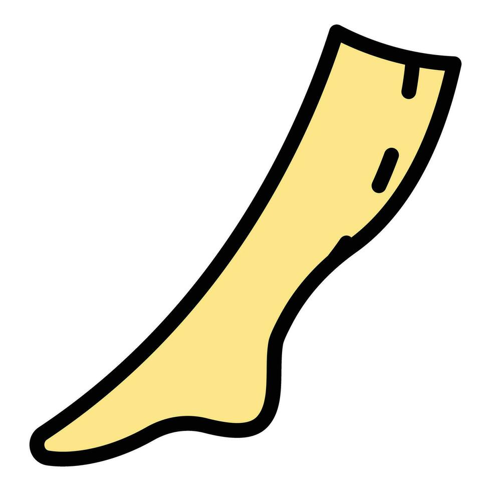 pierna liposuccion icono vector plano