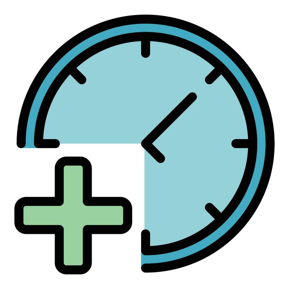 Wall clock icon vector flat