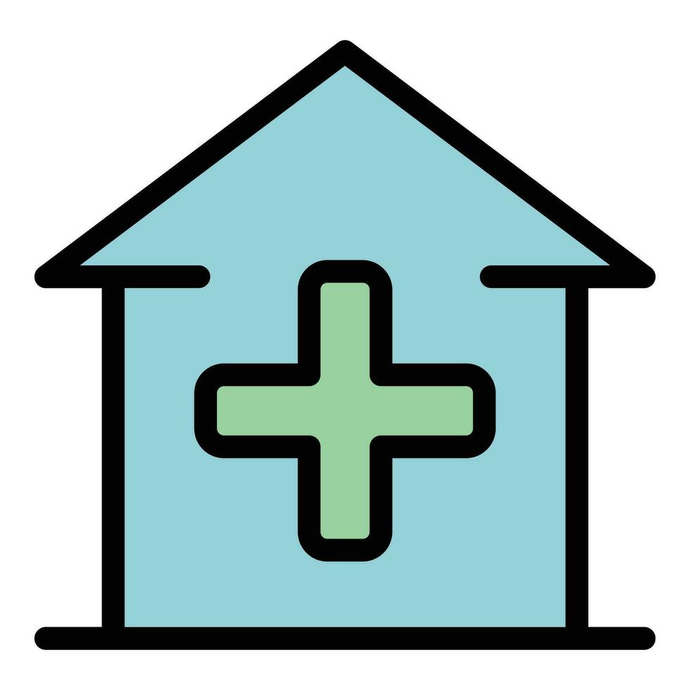 Home medical care icon vector flat