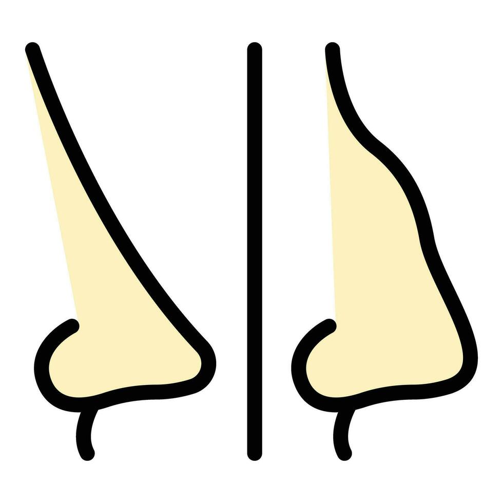 Skin rhinoplasty icon vector flat