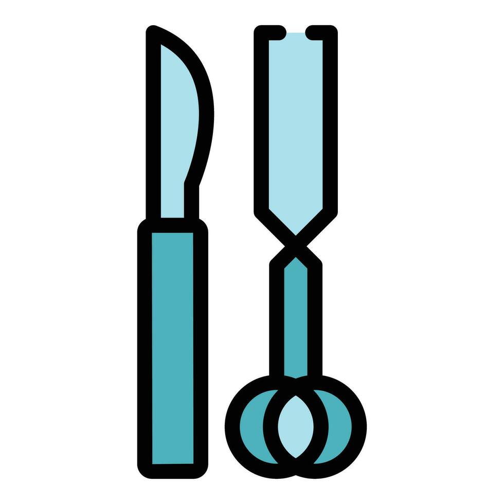 Surgery equipment icon vector flat