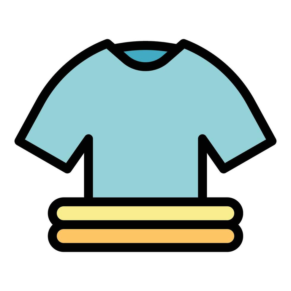 Cloth stack icon vector flat