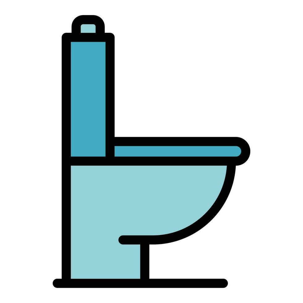 Clinic toilet icon vector flat