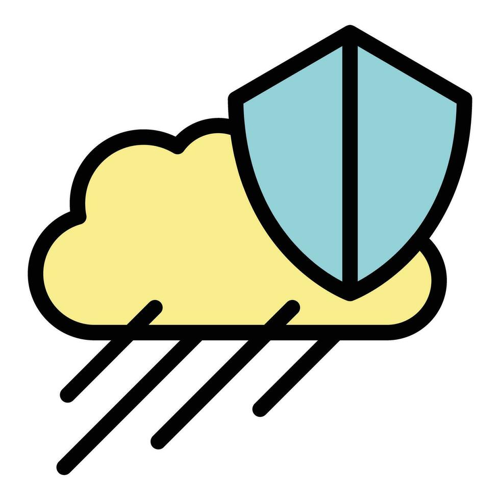 Weather protect icon vector flat