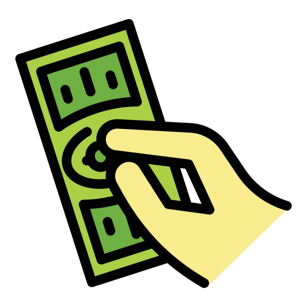 Banknote charity icon vector flat