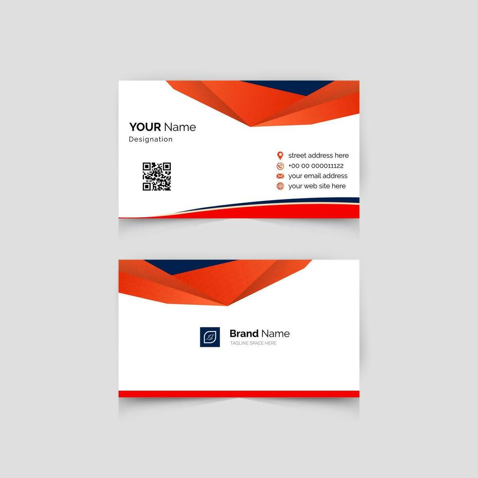 creative modern professional business card design. corporate minimal business template design. vector