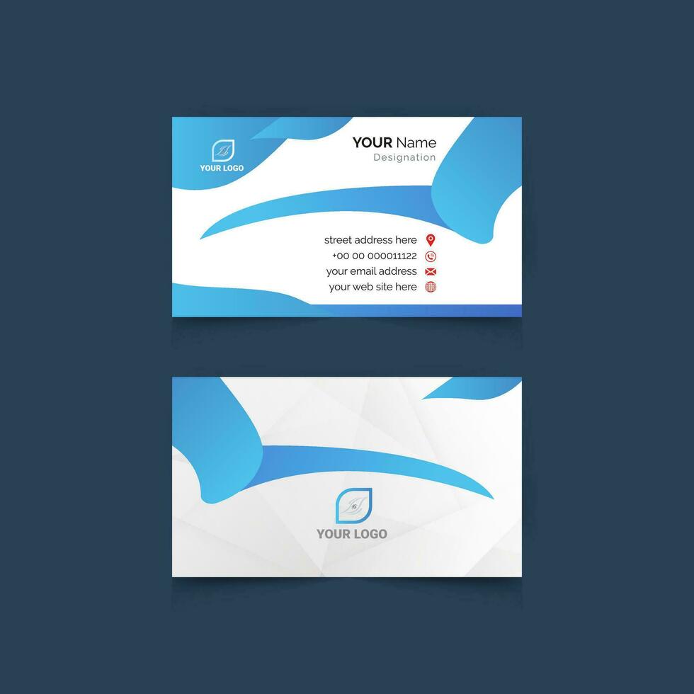 creative modern professional business card design. corporate minimal business template design. vector