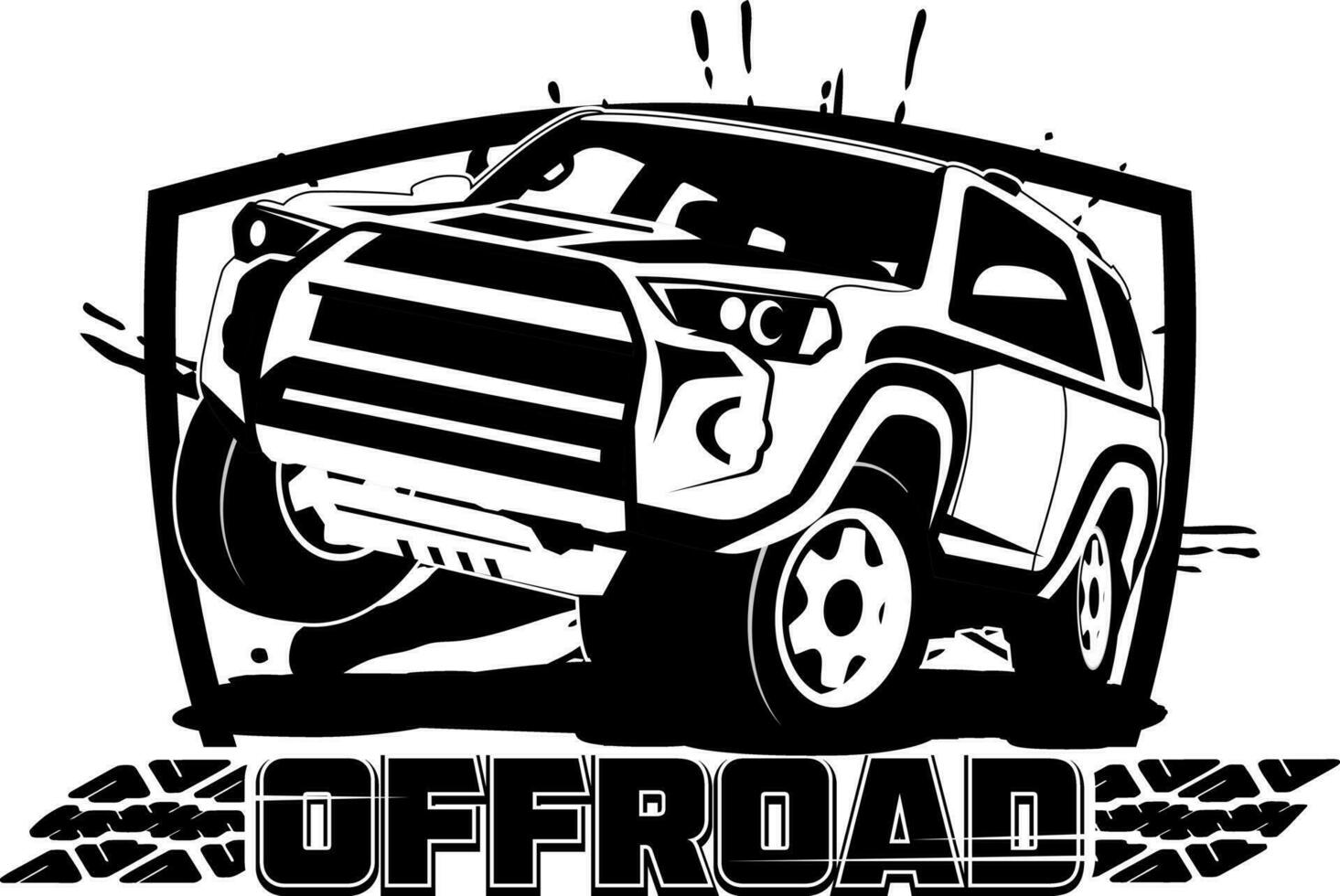 suv car offroad design vector art