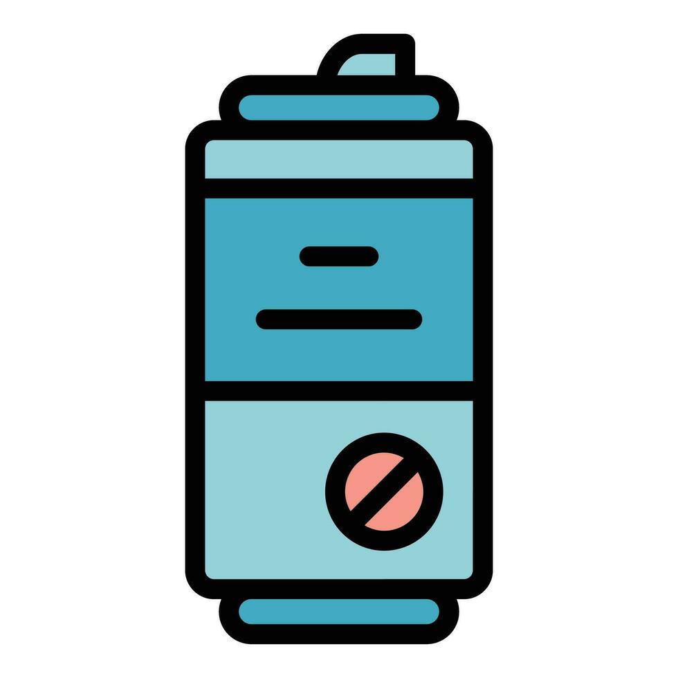 Contaminated soda icon vector flat