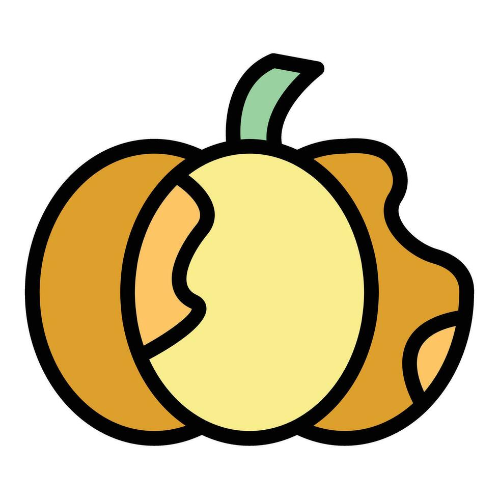 Pumpkin infection icon vector flat