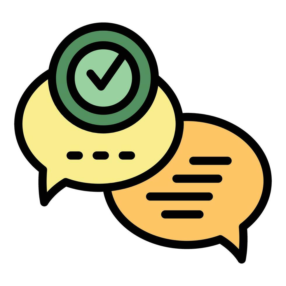 Chat online icon vector flat