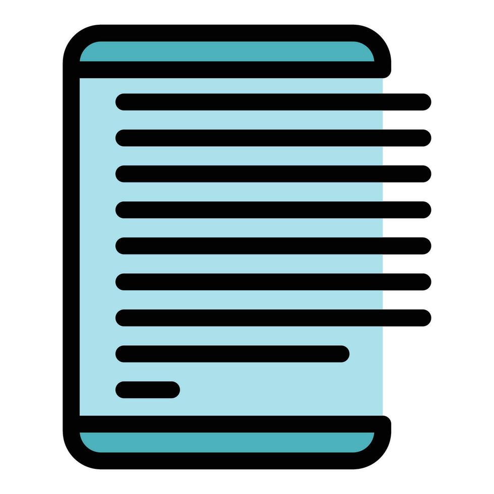 Virtual reading icon vector flat
