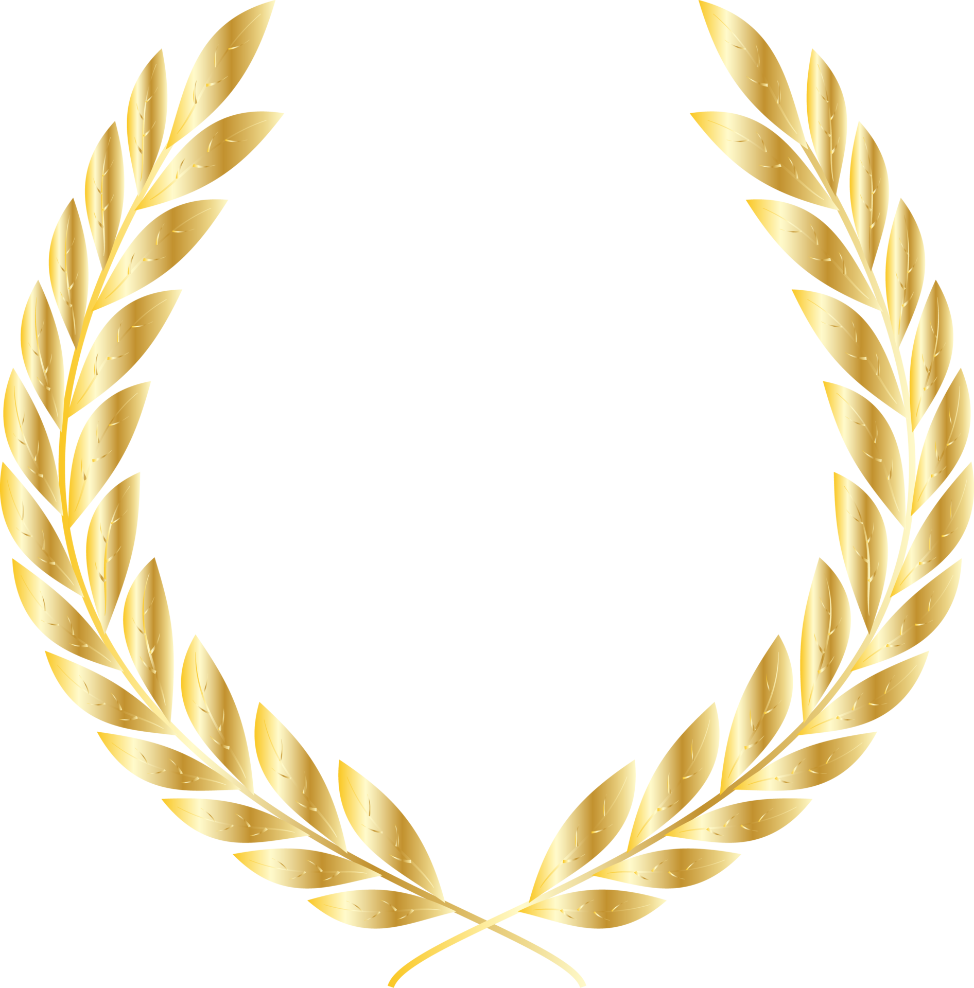 Luxury Gold Leaves Circular Laurel Wreath 27150820 PNG