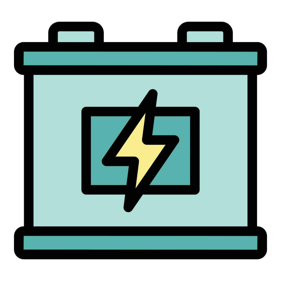 Load car battery icon vector flat