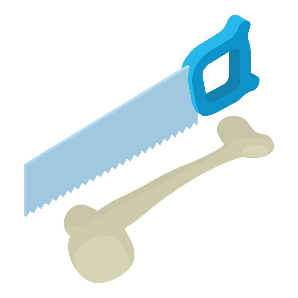 Carpentry instrument icon isometric vector. Carpenter saw with plastic handle vector