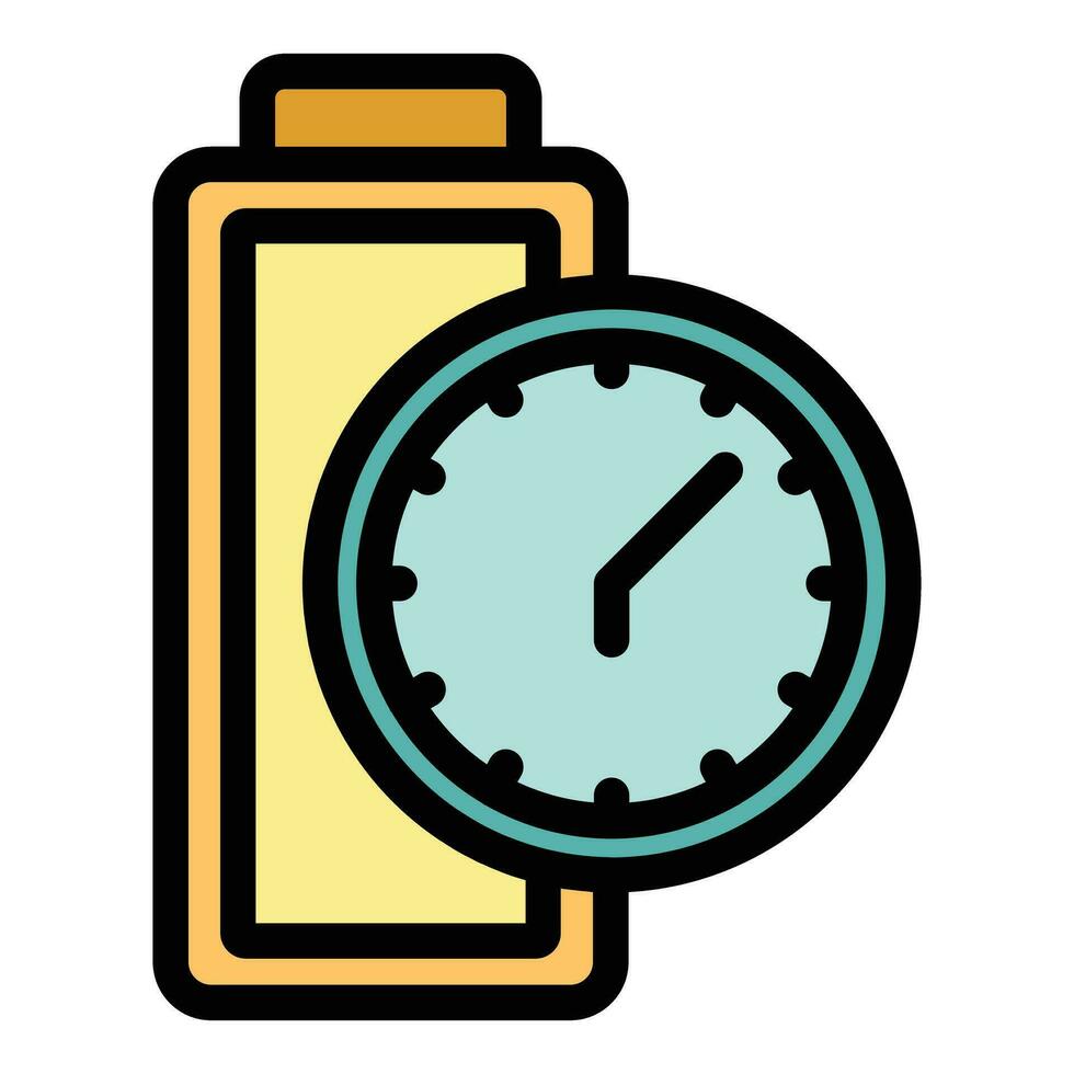 Time of charging icon vector flat