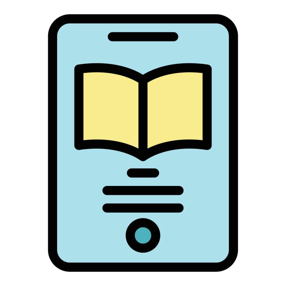 digital libro realidad icono vector plano