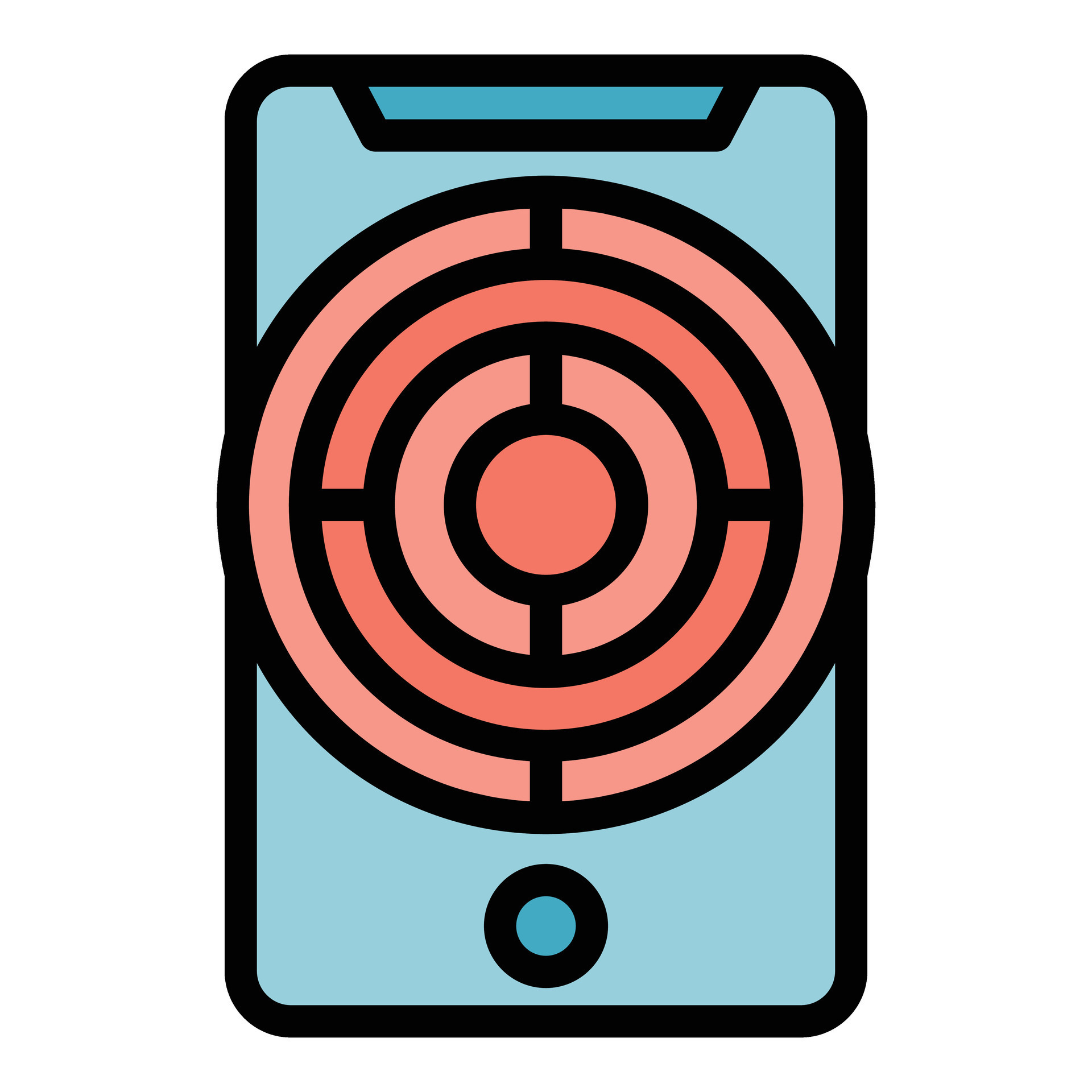 Phone target benchmark icon vector flat 27151089 Vector Art at Vecteezy