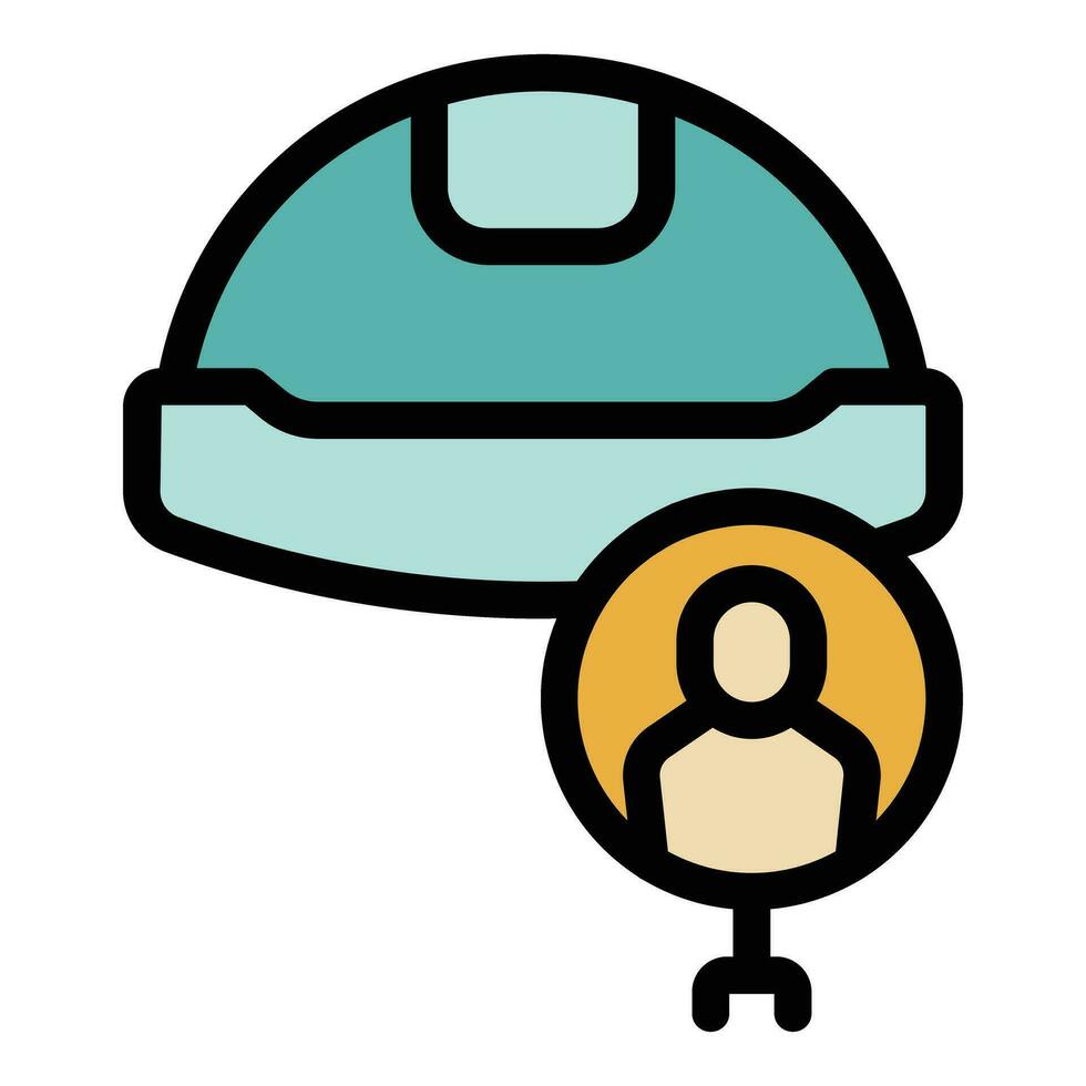 Recruit worker icon vector flat