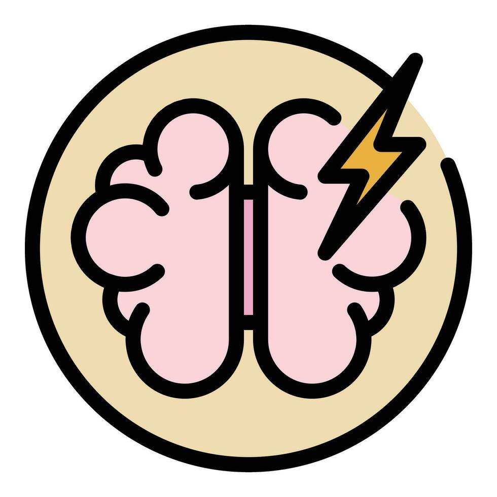 Brainstorming icon vector flat