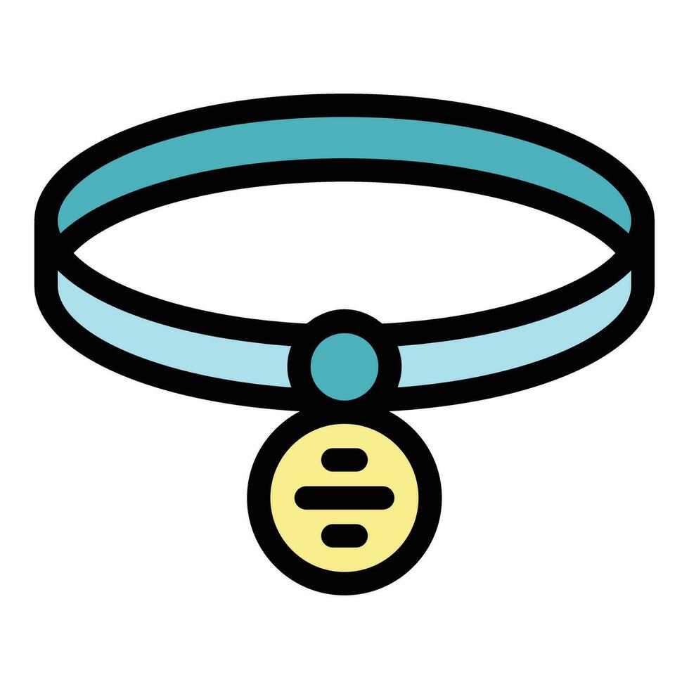Dog belt icon vector flat