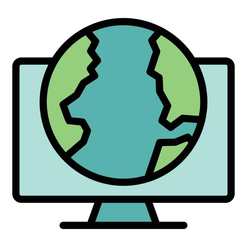 Global register icon vector flat