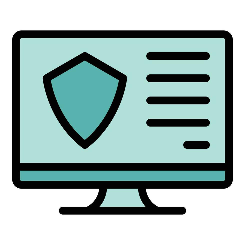 Secured register icon vector flat