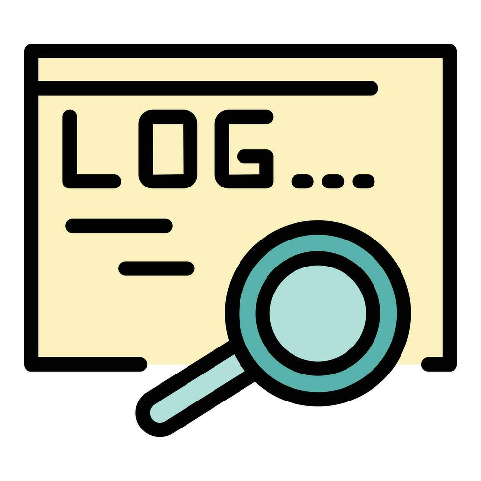 Web log icon vector flat