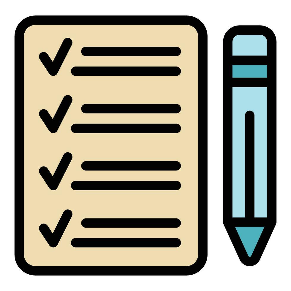 Write wishlist icon vector flat