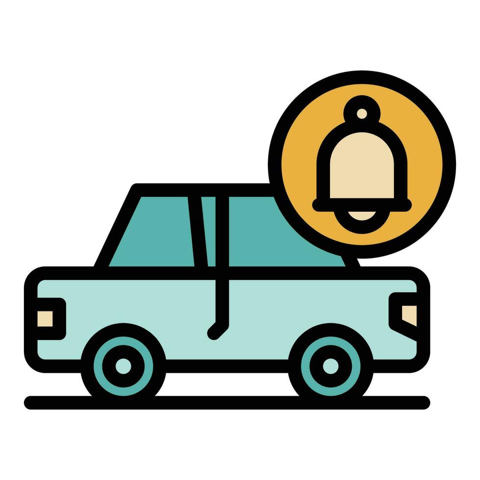 coche acceso icono vector plano