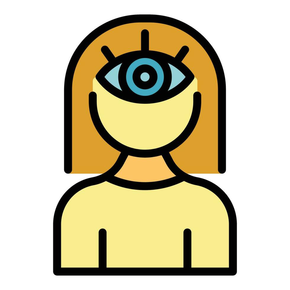 Meditation skills icon vector flat