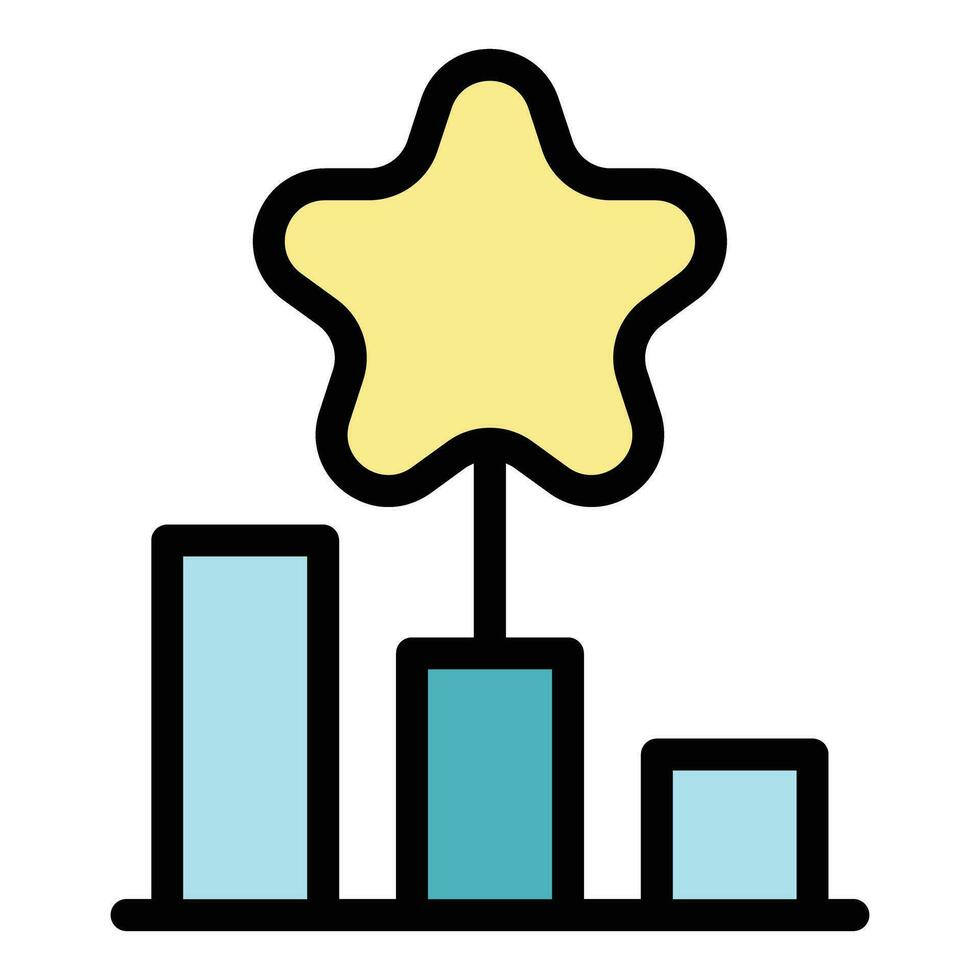 Loyalty graph icon vector flat