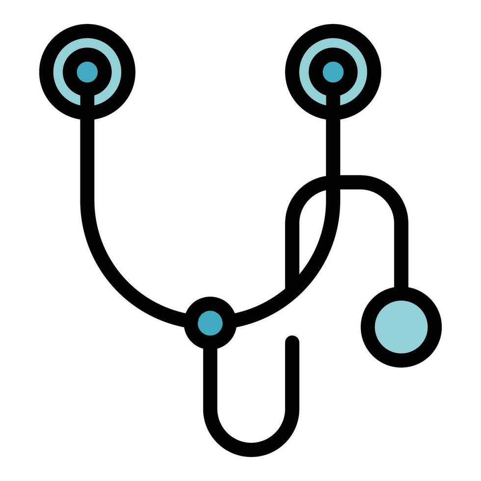 Doctor stethoscope icon vector flat