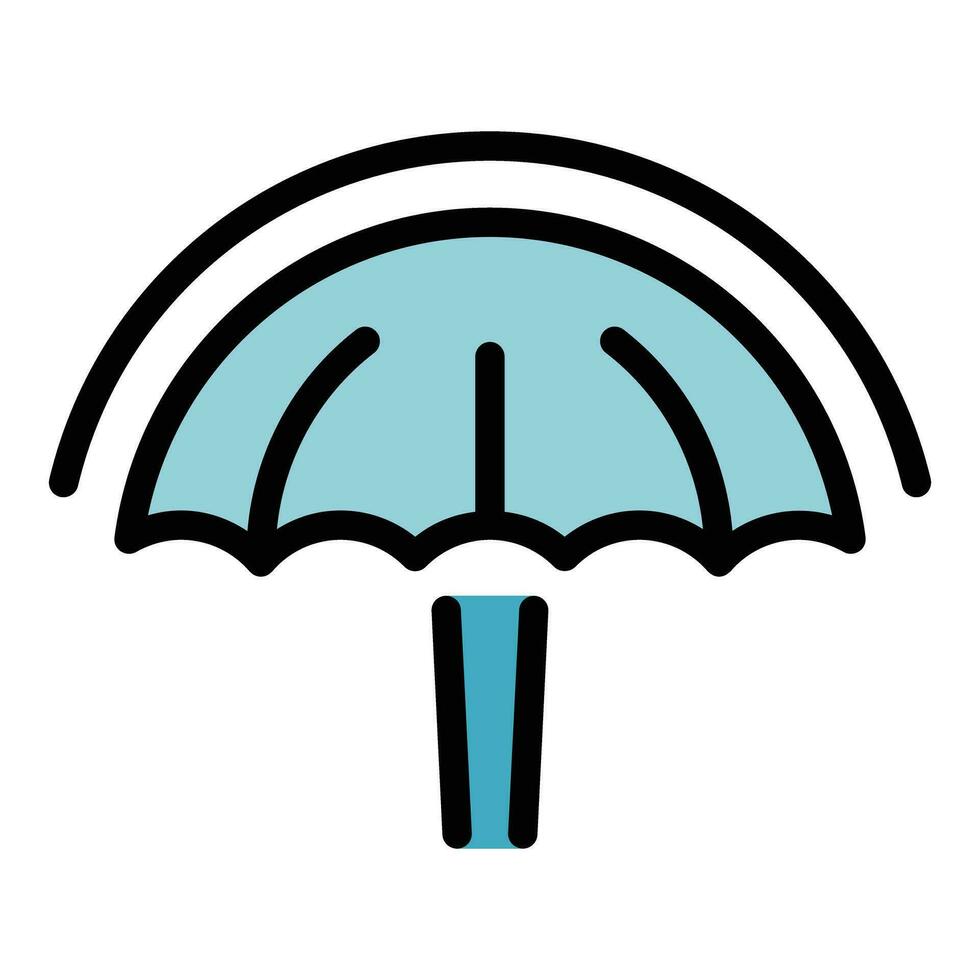 Law umbrella icon vector flat