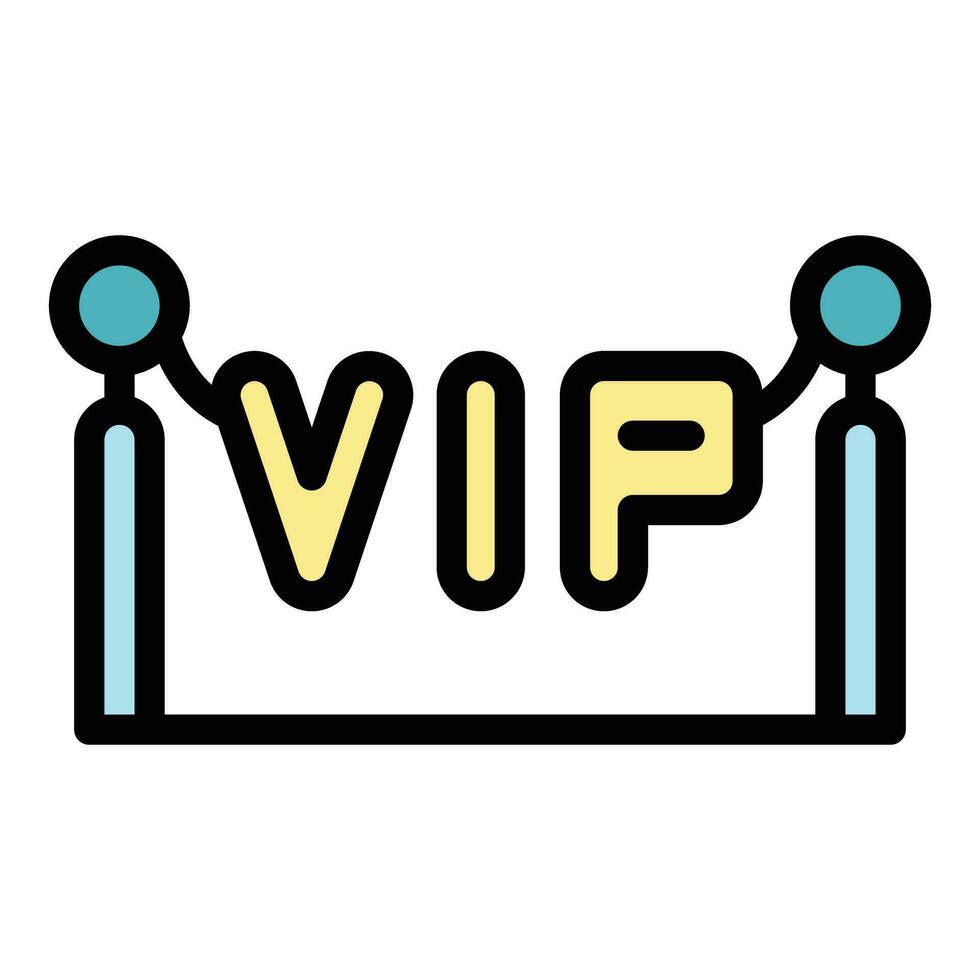 Vip client barrier icon vector flat