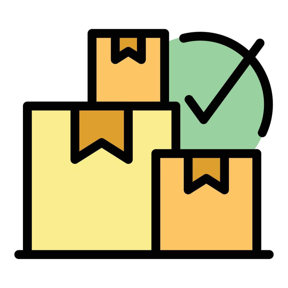 Parcel order icon vector flat