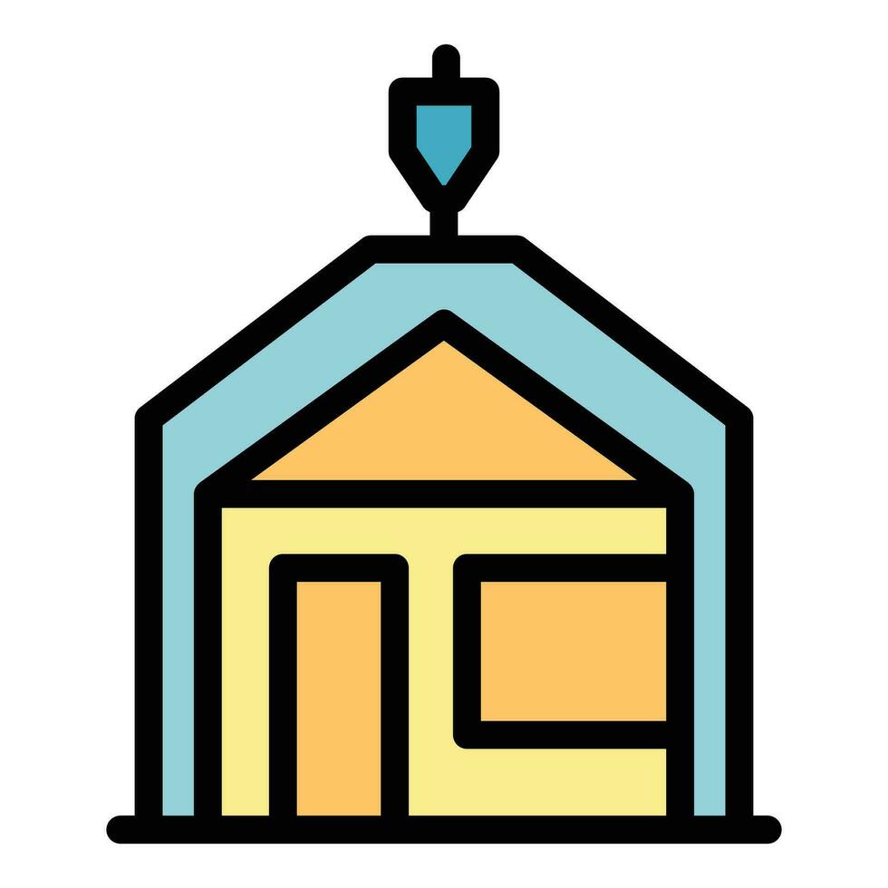 Relocation house icon vector flat