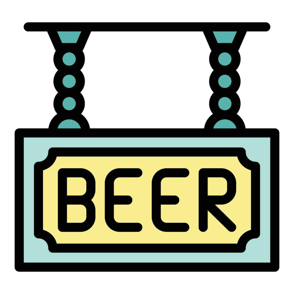 cerveza bandera icono vector plano