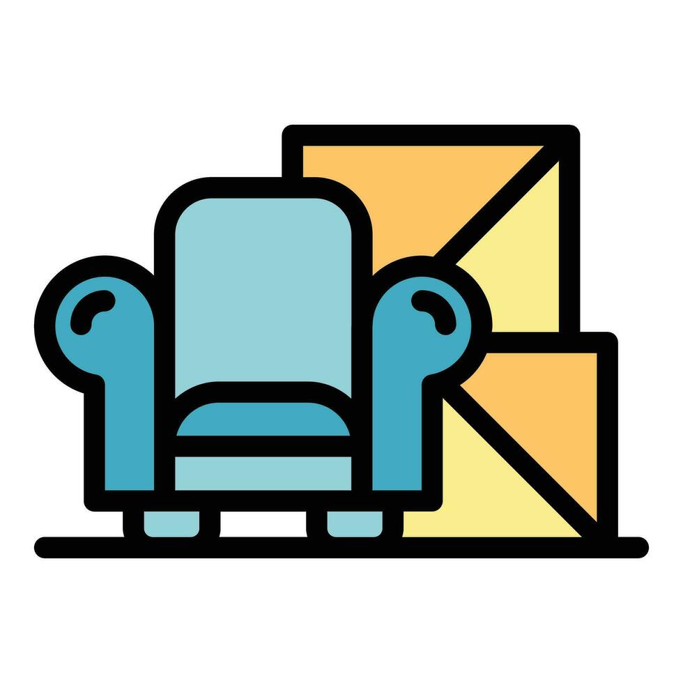 Furniture delivery icon vector flat